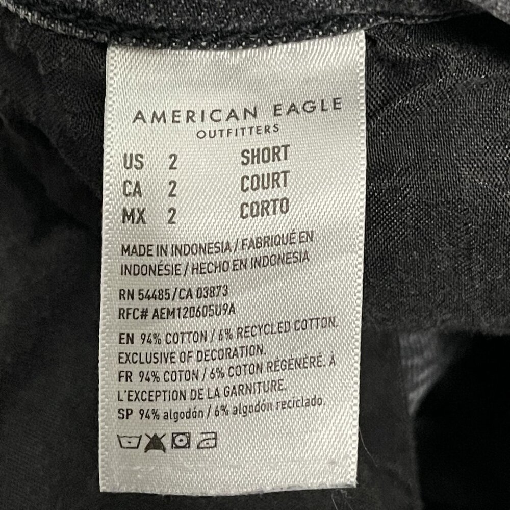 American Eagle Outfitters Womens Gray Baggy Jeans Size 2 Short - Picture 3 of 8